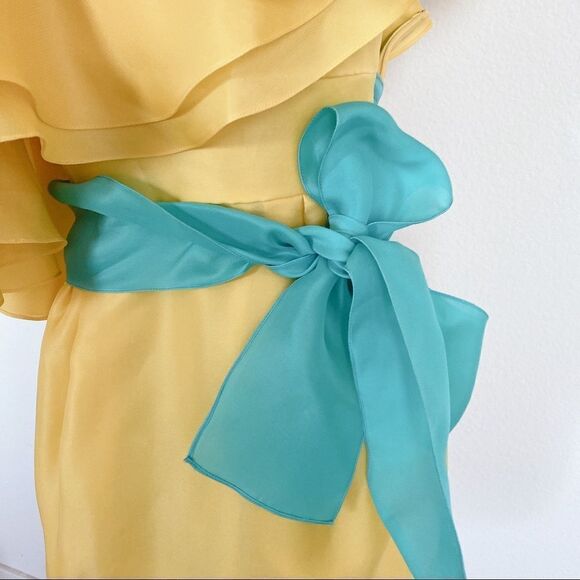 PRABAL GURUNG Carsix 100% Silk One Shoulder Dress - Picture 11 of 12